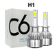 2pcs 12V/24V C6 LED Bulb H1/H4/H7/H11/9005/9006 White Headlights 72W 7200Lm COB Headlamp Auto Fog Light Lamp Bulb