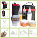 7Pcs Plastic Seasoning Condiment Spice Jar Salt Pot Bottles Box Storage Outdoor