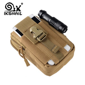 IKSNAIL Tactical Pouch Molle Hunting Bags Belt Waist Bag Military Tactical Pack Outdoor Pouches Case Pocket Camo Bag For Iphone