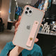 Shockproof Bumper Transparent Phone Case For iPhone 11 Pro X XR XS Max 8 7 6 6S Plus Clear Soft TPU Wrist strap stand Back Cover