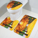 180X180CM Forest Waterproof Shower Curtain Bathroom Toilet Lid Seat Cover Bath Mat Pad Set
