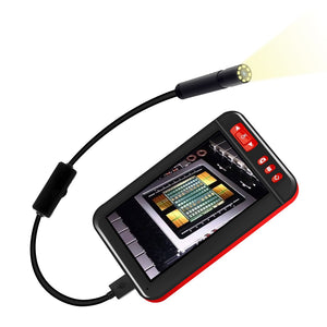F200 4.3inch Color Screen HD 1080P Digital Borescope 8MM Camera Diameter Built-in Rechargeable Lithium Battery With Adjustable Brightness 8LEDs 2m/5m/10m Hard Wire