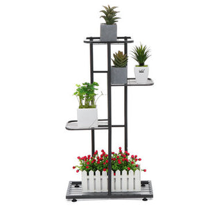 4 Layers Retro Iron Flower Stand Pot Plant Display Shelves Garden Home Decoration