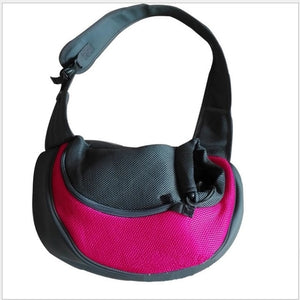 Pretty&Better Breathable Dog Carrier Outdoor Travel Handbag Pouch Mesh Shoulder Bag Sling Pet Travel Tote Cat Puppy Carrier
