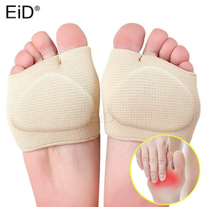 EiD Silicone Metatarsal Sleeve Pads Half Toe Bunion Sole Forefoot Gel Pads Cushion Half Sock Supports Prevent Calluses Blisters