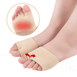 EiD Silicone Metatarsal Sleeve Pads Half Toe Bunion Sole Forefoot Gel Pads Cushion Half Sock Supports Prevent Calluses Blisters